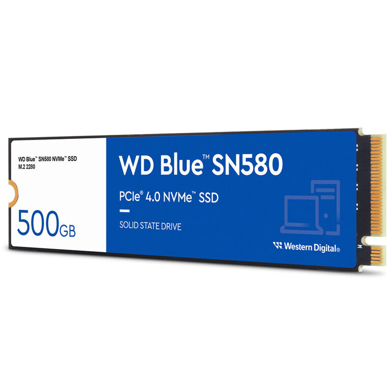 Western Digital Blue SN580, NVMe M.2 SSD, PCIe 4.0 M.2 Type 2280 - 500 GB image number 1