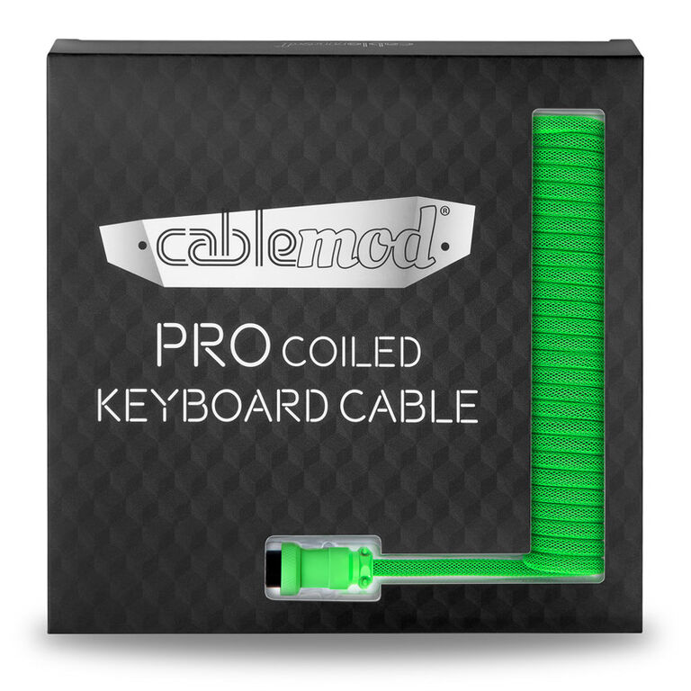 CableMod PRO Coiled Keyboard Cable USB-C zu USB Typ A, Viper Green - 150cm image number 4