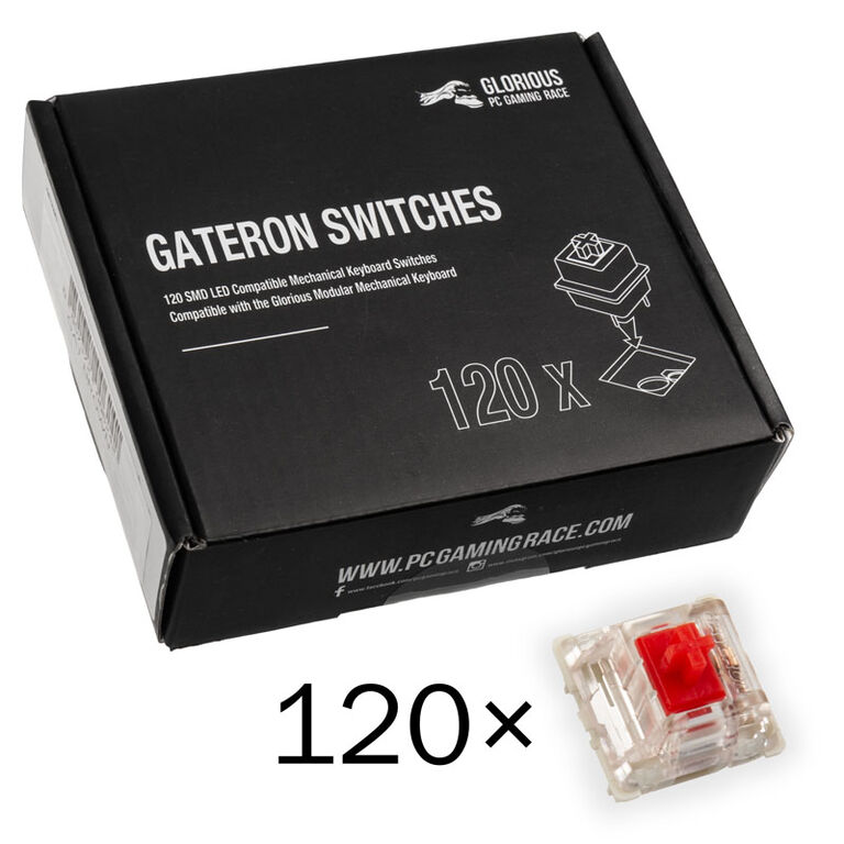 Glorious Gateron Red Switches (120 pieces) image number 0
