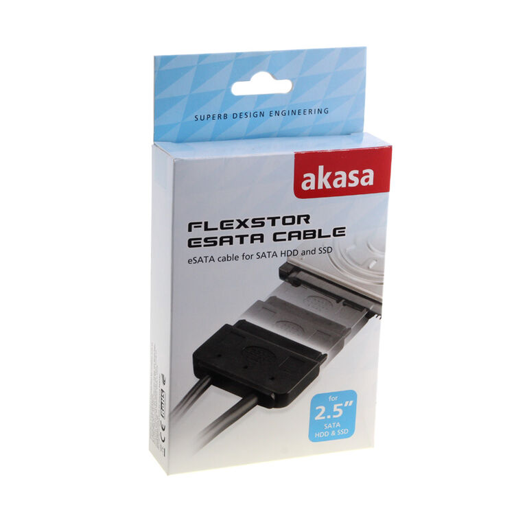 Akasa Flexstor eSATA-Kabel für 2,5-Zoll-SATA-HDD und -SSD image number 2