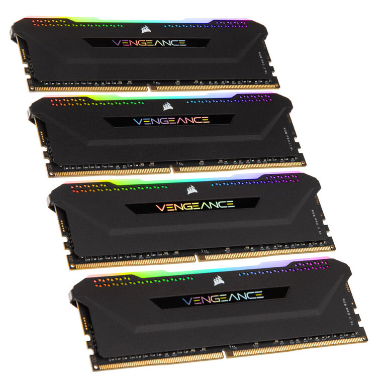 Corsair Vengeance RGB Pro SL, DDR4-3200, CL16 - 32 GB Quad-Kit, schwarz image number 0