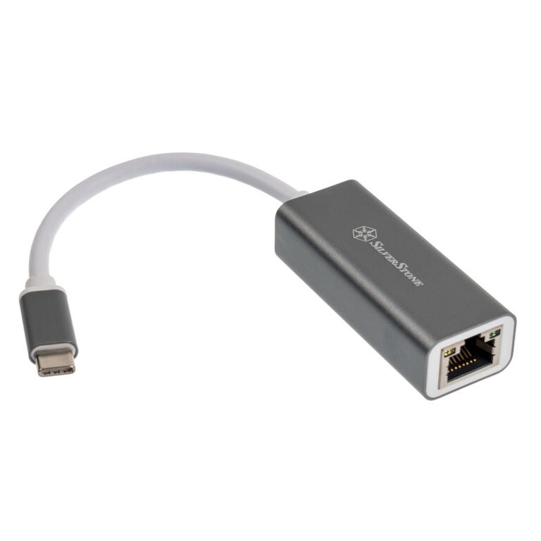 SilverStone SST-EP13C - Gigabit Ethernet Network Adapter with USB 3.1 Type C - grey image number 1