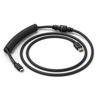 Glorious Coiled Cable Phantom Black, USB-C auf USB-A Spiralkabel - 1,37m, schwarz