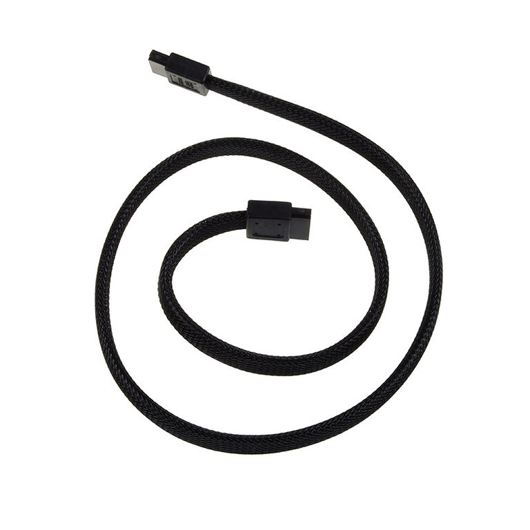 SilverStone SATA III Kabel 50cm - sleeved black image number 1