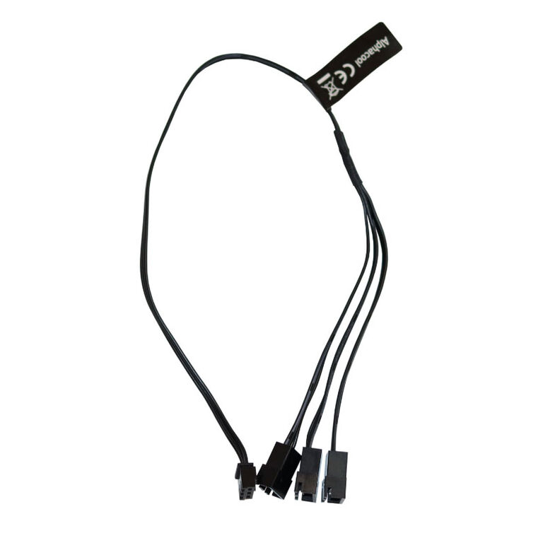Alphacool Digital RGB LED Y-cable 3-way with JST connector, black - 30cm image number 1