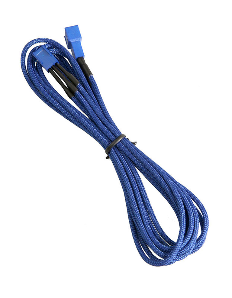 BitFenix 3-Pin Verlängerung 90cm - sleeved blau/blau image number 1