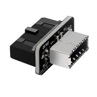 Graugear Interner 19-Pin Stecker (USB 3.0) auf USB 3.1 Typ-E 20-Pin Key A - 180 Grad