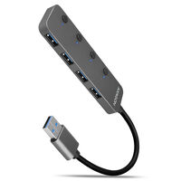 AXAGON HUE-MSA Superspeed USB-A Switch Hub, 4x USB 3.0, aktiv - 20cm, schwarz