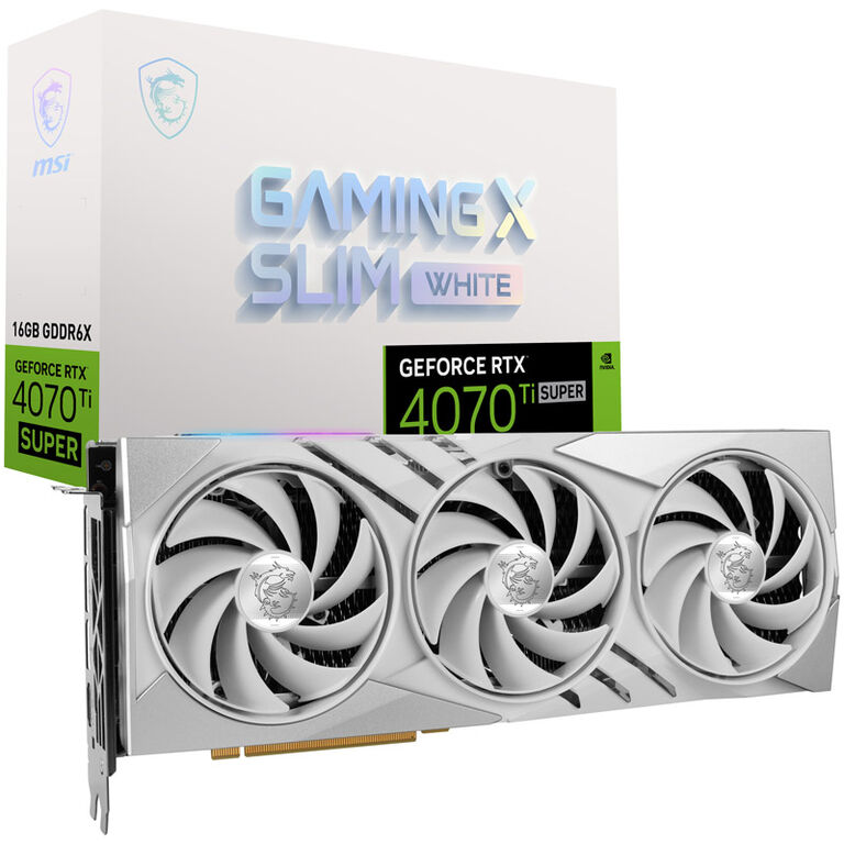 MSI GeForce RTX 4070 Ti Super Gaming X Slim White 16G, 16384 MB GDDR6X image number 0