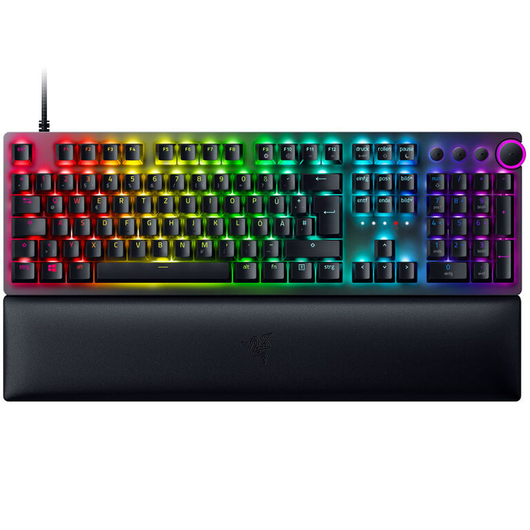 Razer Huntsman V2 Gaming Keyboard, Purple Switch - black image number 1