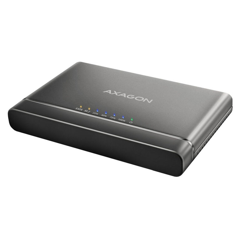 AXAGON ADSA-CC USB-C 10Gbps - NVMe M.2 SSD & SATA 2.5"/3.5" SSD/HDD CLONE MASTER 2 image number 0