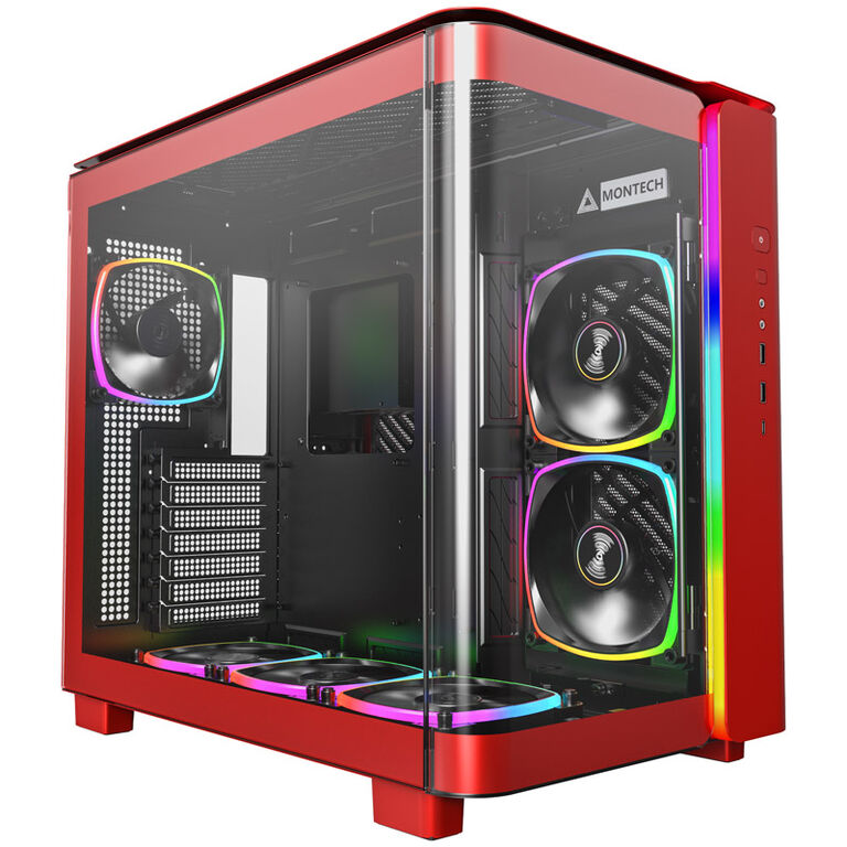 Montech KING 95 PRO Midi-Tower, Tempered Glass, ARGB - red image number 0