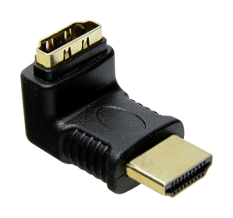 InLine HDMI Adapter Plug/Jack angled - black image number 0