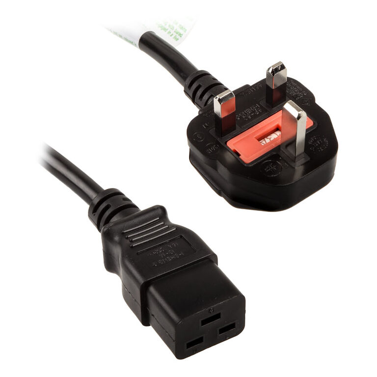 Kolink Premium power cable UK (Type G) to IEC C19 - 1.8m image number 0