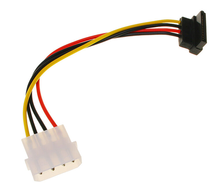 InLine SATA power adapter cable to 4-pin Molex angled up image number 1