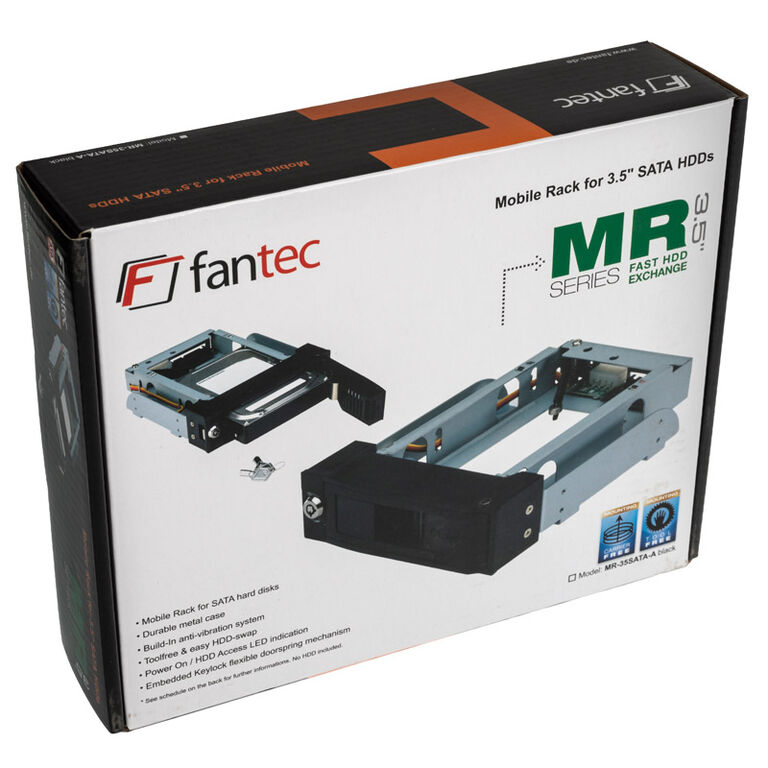Fantec MR-35SATA-A 5.25 to 3.5 Inch Hot Swap Frame - Black image number 4