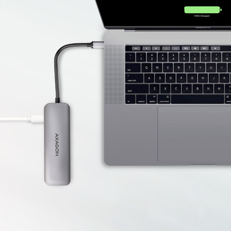 AXAGON HMC-5 USB-C Hub, 2x USB-A, HDMI, 2x USB-C 3.2 Gen 1, 1x SD, 1x microSD, silver image number 3