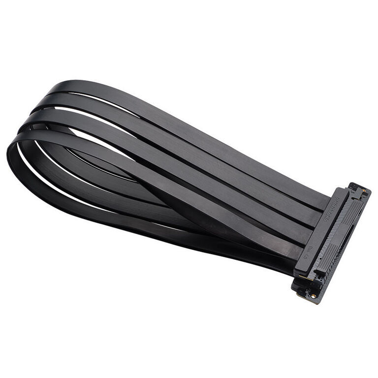 PHANTEKS PCI-E 4.0 x16 riser ribbon cable, 90 degrees, 60 cm - black image number 0