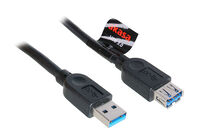 Akasa USB 3.0 Kabel, Type A, 1,5m - black