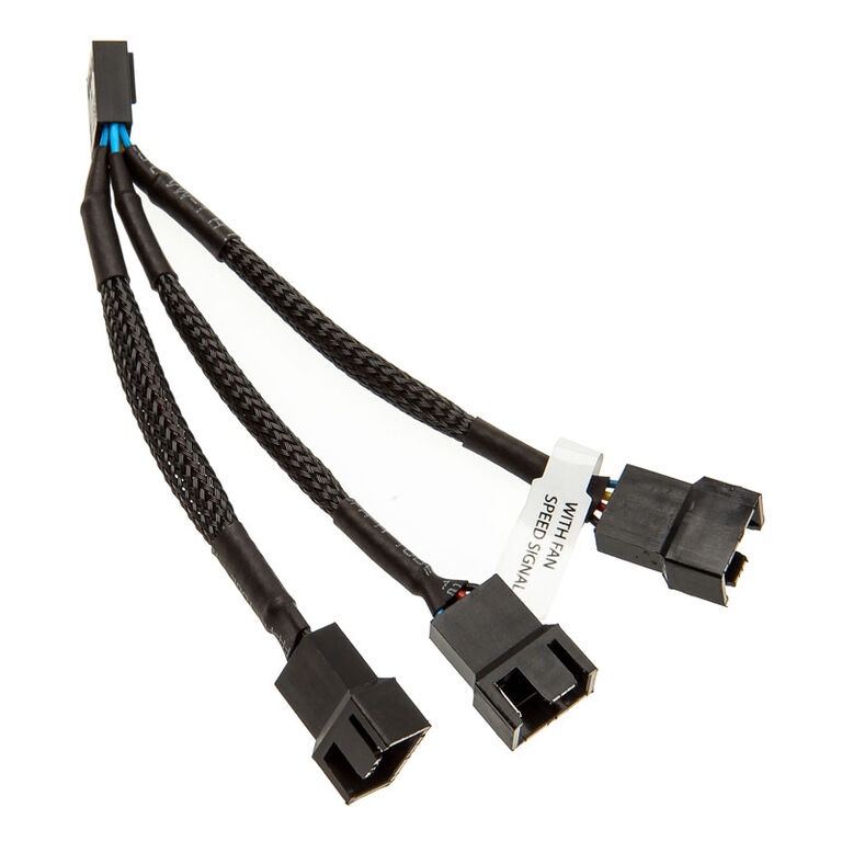 EK Water Blocks EK-Cable Y-Splitter for 3x 4-Pin PWM Fans - 10 cm image number 1