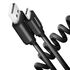 AXAGON BUCM-AM10TB Twister cable, USB-C to USB-A 2.0, black - 0.6m image number null