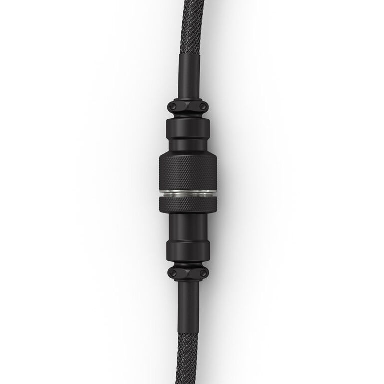 Glorious Coiled Cable Phantom Black, USB-C to USB-A, 1.37m - black image number 2