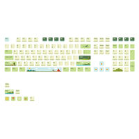 AKKO Summer Green Pudding Keycap Set, ANSI - ASA keycap profile