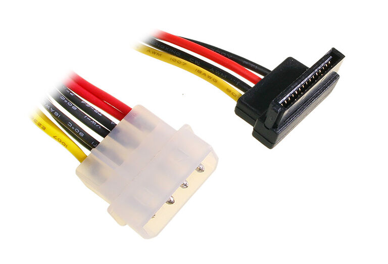 InLine SATA power adapter cable to 4-pin Molex angled below image number 0