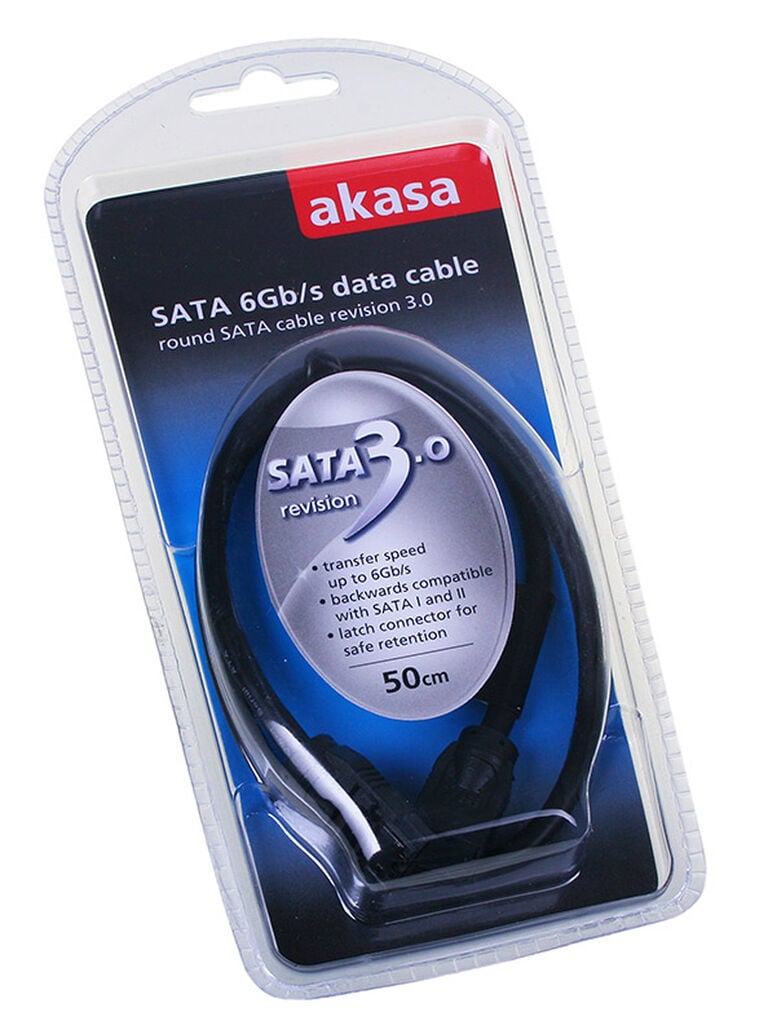 Akasa SATA 3 Cable 50cm - black image number 2