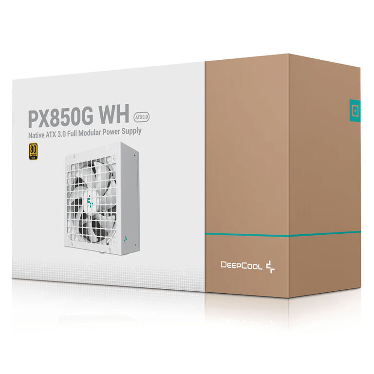 DeepCool PX850G power supply, 80 Plus Gold, ATX 3.0, PCIe 5.0 - 850 Watt, white image number 8
