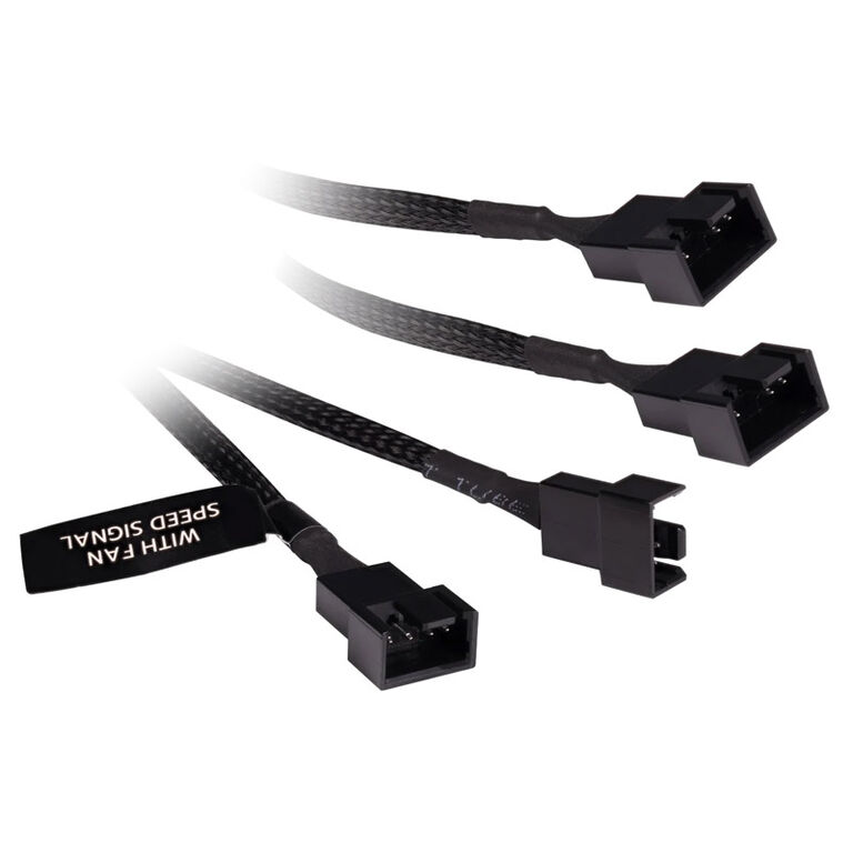 Alphacool Y-Splitter 4-pin to 4x 4-pin PWM 60cm - black image number 1