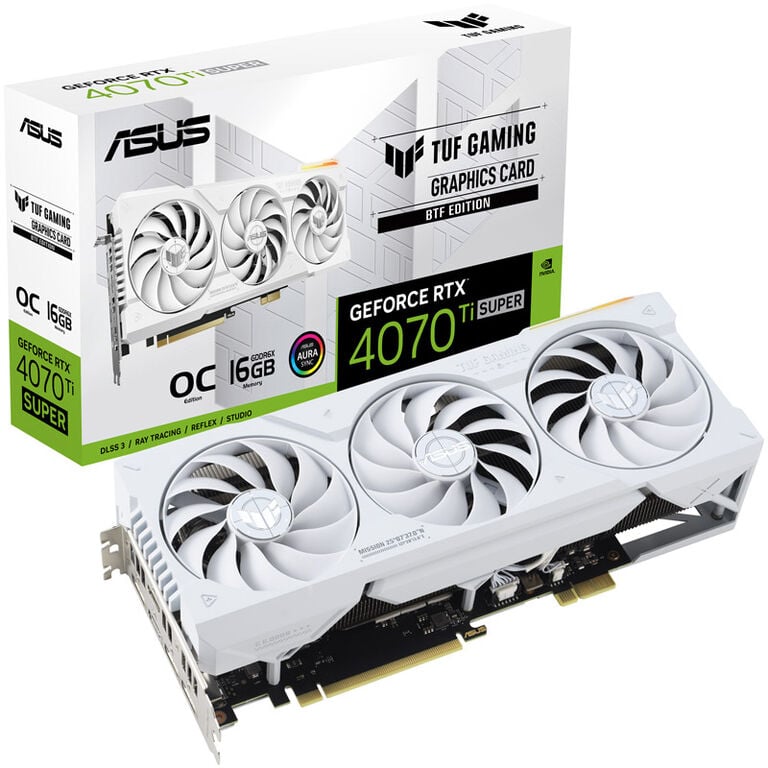 ASUS GeForce RTX 4070 Ti Super TUF O16G BTF White, 16384 MB GDDR6X image number 0