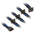 SilverStone 4-Pol-Molex zu 4x SATA Kabel, 300mm - schwarz/blau image number null