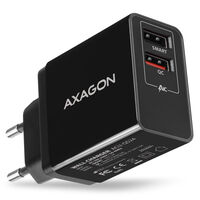 AXAGON ACU-QS24 Charger, 2x USB-A, QC3.0/Smart 5V 1.2A, 24W - black
