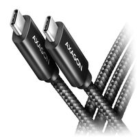 AXAGON BUCM432-CM10AB USB-C to USB-C cable, USB4 Gen 3×2, 1m, PD 100W, 8K HD, aluminium, braided - black