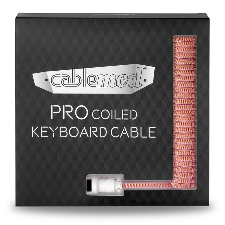 CableMod PRO Coiled Keyboard Cable USB-C to USB Type A, Orangesicle - 150cm image number 4