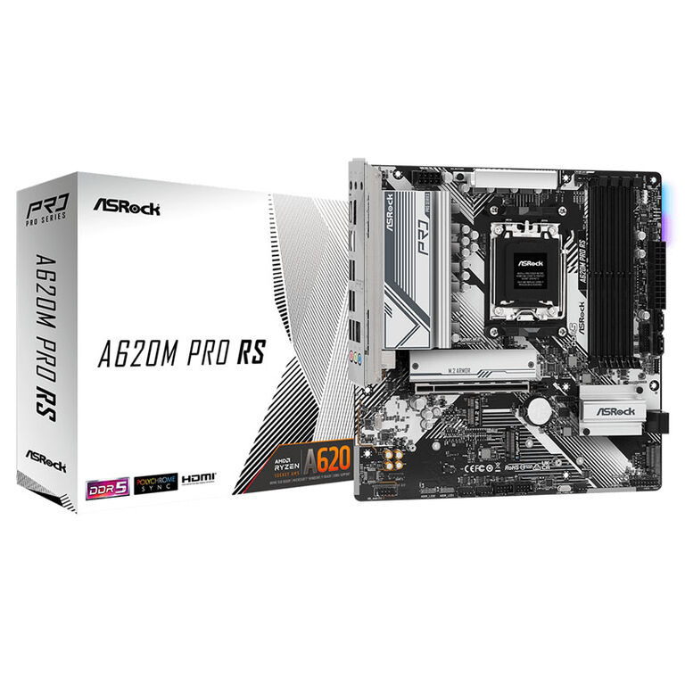 ASRock A620M Pro RS, AMD A620 Mainboard - Socket AM5, DDR5 image number 0