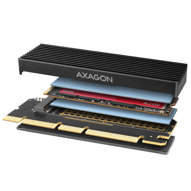 AXAGON PCEM2-XS PCI-E 3.0 16x - M.2 SSD NVMe, 80 mm SSD - low profile image number 1