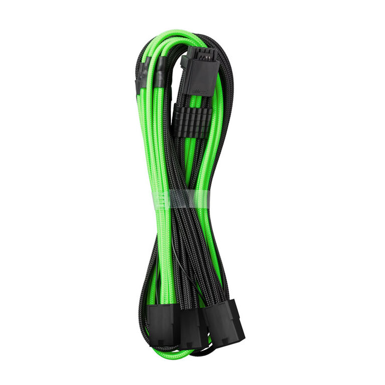 CableMod PRO ModMesh 12VHPWR to 3x PCI-e Cable - 45cm, black/light green image number 0