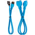 Corsair Premium Sleeved Front Panel Cable Extension Kit, blue image number null