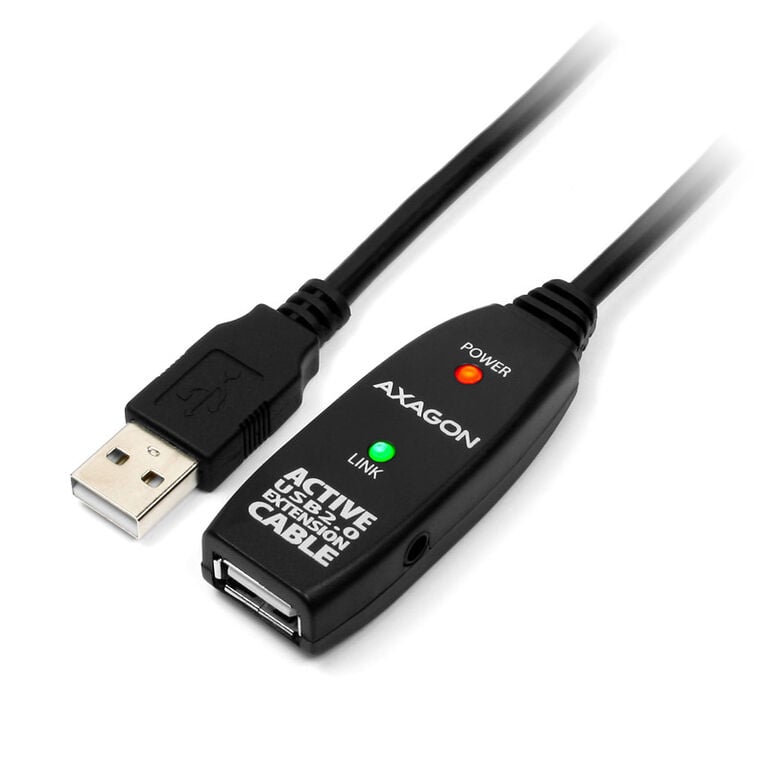 AXAGON ADR-210 active USB extension cable, USB 2.0, USB-A to USB-A - 10 m image number 0