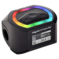 Aqua Computer Flow Sensor high flow NEXT, OLED, 2x G1/4, RGBpx - black