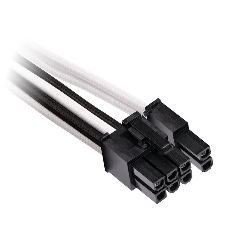 Corsair Premium Sleeved PCIe Single Cable, Double Pack (Gen 4) - white/black image number 1