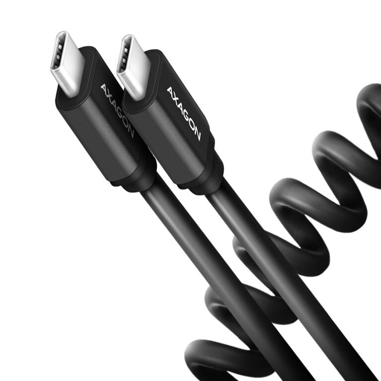 AXAGON BUCM-CM10TB Twister Cable, USB-C to USB-C 2.0, black - 0.6m image number 0