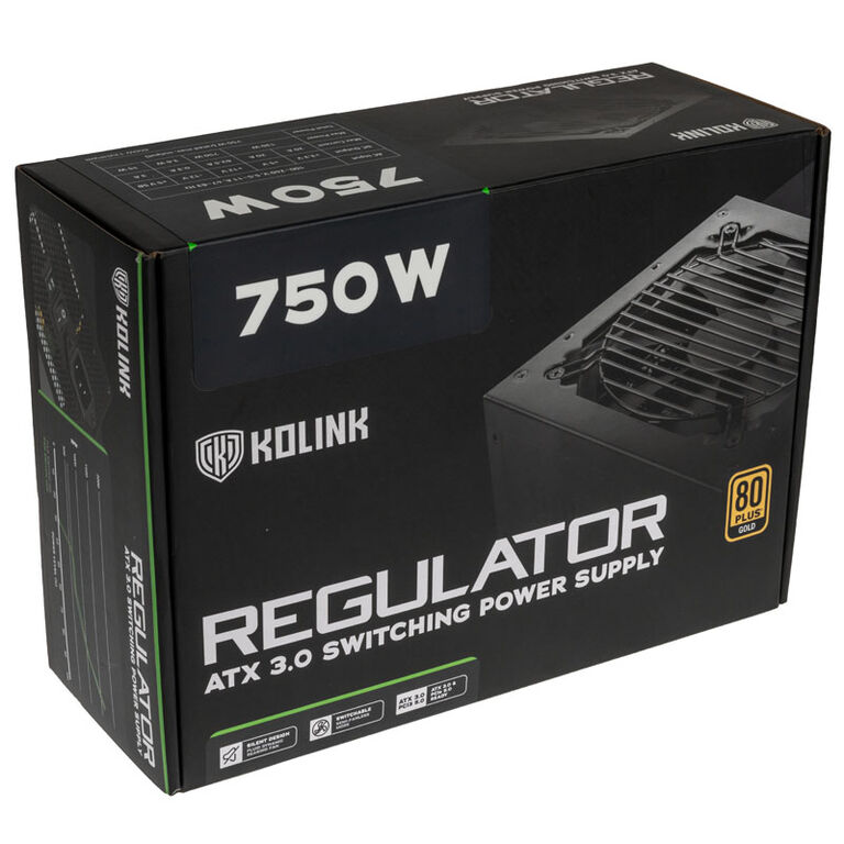 Kolink Regulator 80 PLUS Gold PSU, ATX 3.0, PCIe 5.0, modular - 750 Watts image number 7