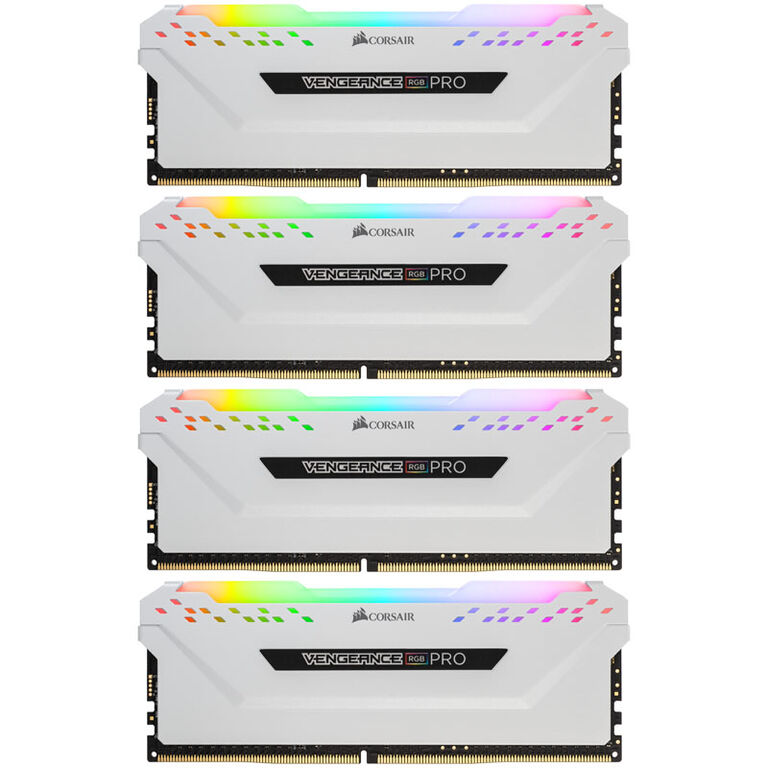 Corsair Vengeance RGB Pro weiß, DDR4-3600, CL18 - 32 GB Quad-Kit image number 1