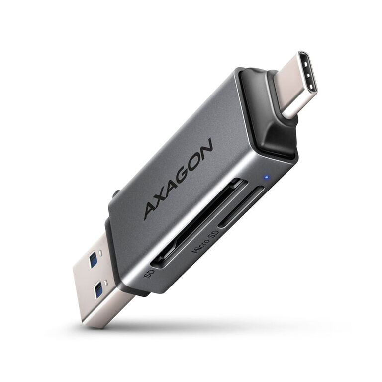 AXAGON CRE-DAC External USB 3.2 Gen1 Type-C+Type-A 2-slot SD/microSD image number 0