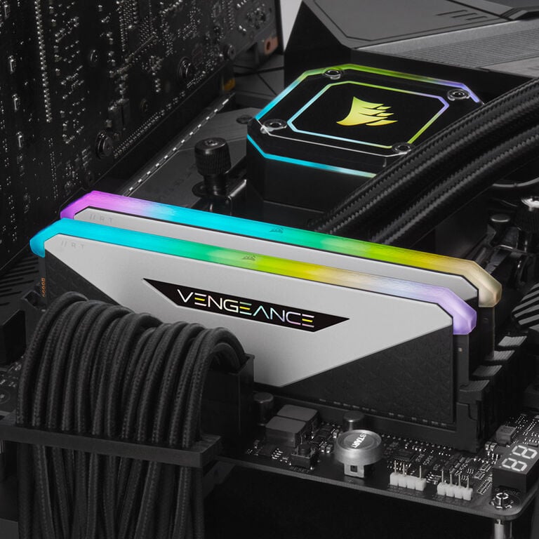 Corsair Vengeance RGB RT, DDR4-3200, CL16 - 64 GB Dual-Kit, weiß image number 5