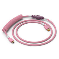 Glorious Coiled Cable Prism Pink, USB-C auf USB-A Spiralkabel - 1,37m, pink
