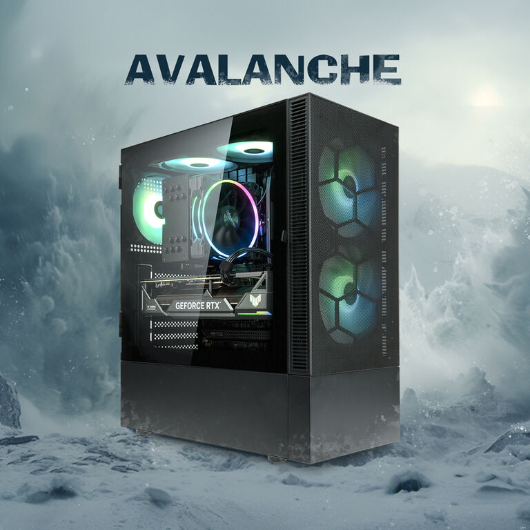 Gaming PC Avalanche, AMD Ryzen 7 7800X3D, NVIDIA GeForce RTX 4070 Ti - Pre-built PC image number 0